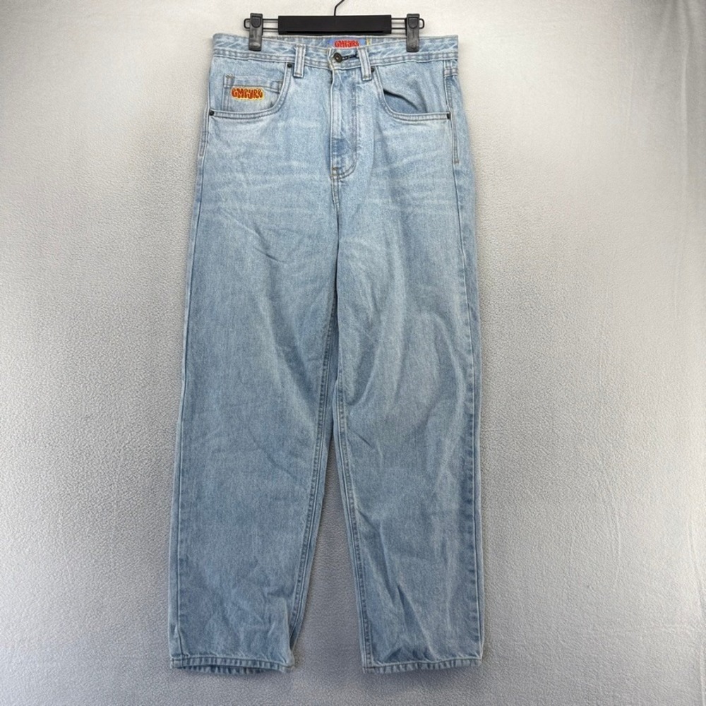 Empyre Jeans Mens 30x30 Blue Loose Fit Skater Light wash Denim Cotton baggy